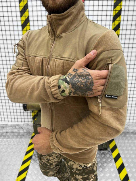 Тактична флісова кофта з кріпленням для шевронів Delta Tactical Fleece Coyote XL - зображення 1