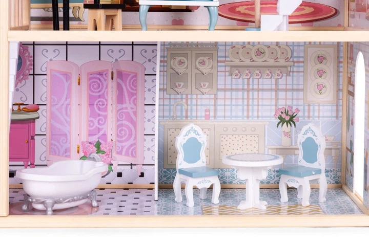 Ляльковий будинок Ecotoys 3 поверхи з меблями 123 см (8106) (5905817003389) - зображення 6