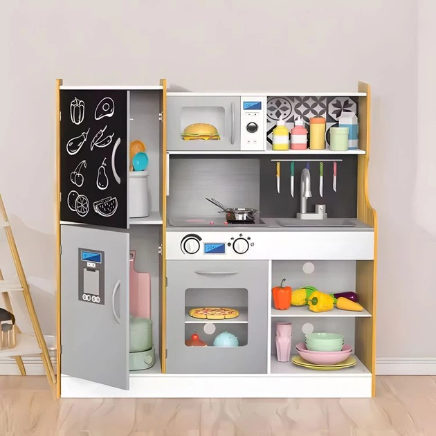 Дерев'яна ігрова кухня Ecotoys зі звуковими та світловими ефектами (TL053001) (5905817003860) - зображення 9