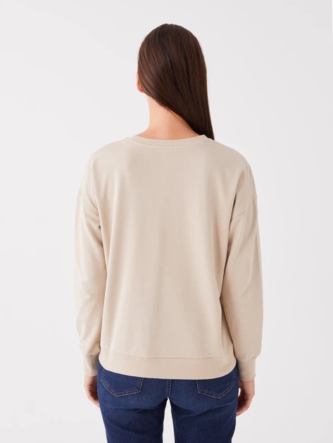 Свитшот женский LC Waikiki W3FD01Z8FUR S Бежевый (8684134141970) – в ...