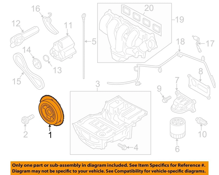Шків Колінвала 2.0 Hybrid Ford Fusion Motorcraft (DS7Z6312C