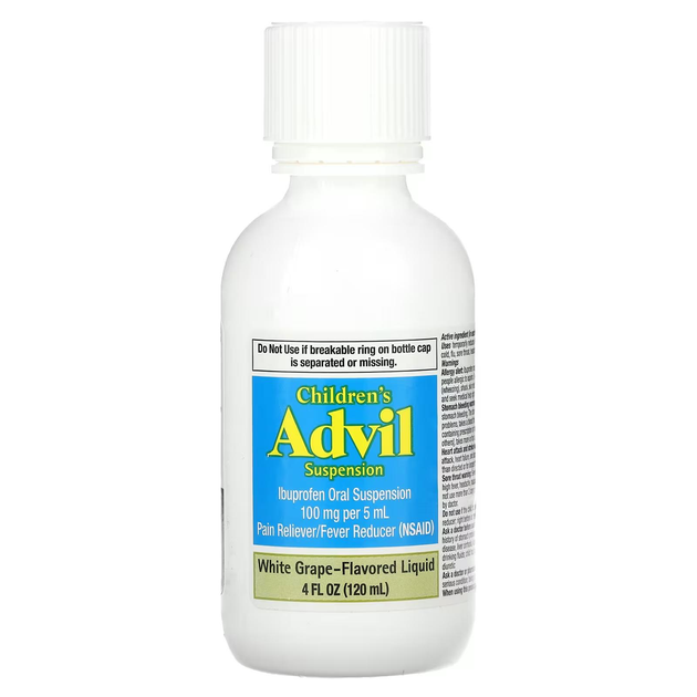 Advil Children's Advil Fever жаропонижающее и обезболивающее средство для возраста 2–11 лет белый виноград 120 мл (4 жидк. унции) - изображение 2