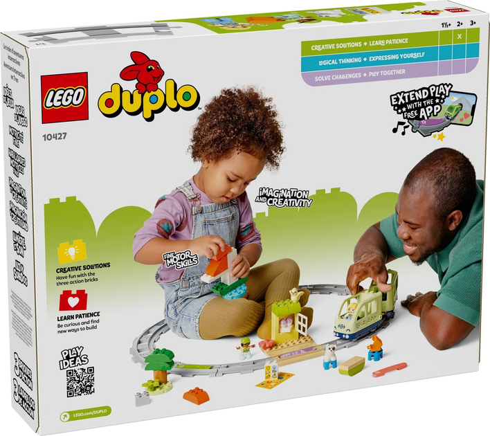 Zestaw klocków LEGO DUPLO Town Przygoda z interaktywnym pociągiem 57 elementow (10427) - obraz 9