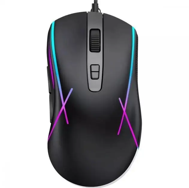 Клавіатура Eng / Ru + миша з RGB-підсвіткою комплект 2 в 1 UKC SW9541 USB - изображение 4