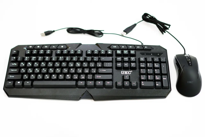 Клавіатура Eng / Ru + миша з RGB-підсвіткою комплект 2 в 1 UKC SW9541 USB - изображение 9
