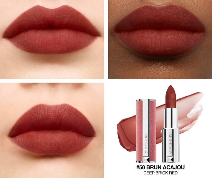 Помада для губ Givenchy Le Rouge Sheer Velvet 50 Brun Acajou - Deep Brick Red 3.5g - Фото 3 Помада для губ Givenchy Le Rouge Sheer Velvet 50 Brun Acajou - Deep Brick Red 3.5g - изображение 3