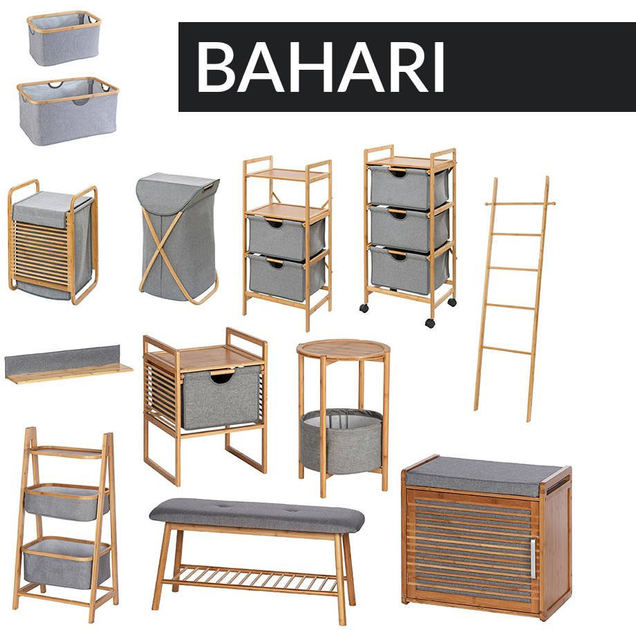 Драбина для рушників Wenko Bahari з бамбука з 5 перекладинами та 2 гачками (4008838248461) - зображення 8