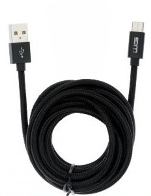 Kabel Winner Group USB Type-A - USB Type-C M/M 3 m Black (8591194087905) - obraz 1