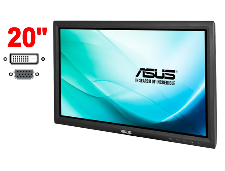 Монитор Б-класс Asus VT207N / 20" (1600x900) TN Touch / 1x DVI, 1x VGA, 1x USB Type-B / VESA 75x75 б/у - изображение 1