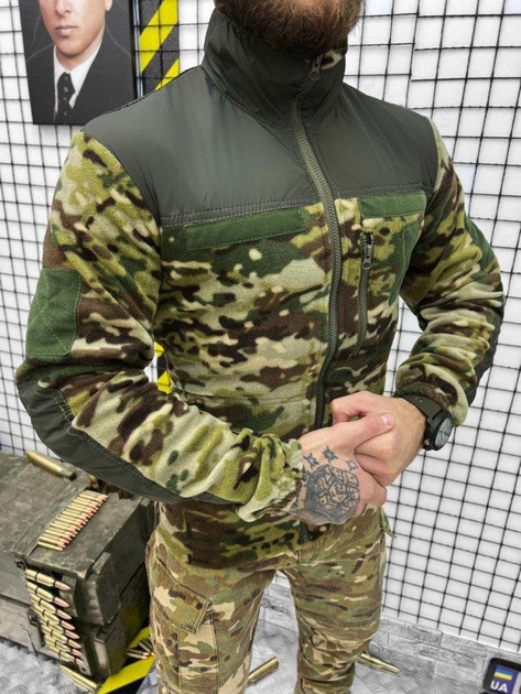 Тактическая флисовая кофта вставками из плащевки Polartec Tactical Fleece Multicam XXL - изображение 1