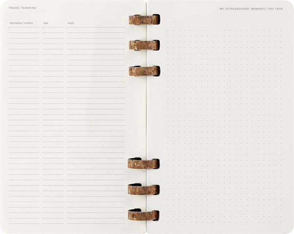 Щотижневик Moleskine 2025 Spiral середній 13 х 21 см чорний м'який - изображение 7