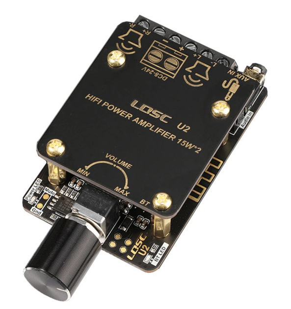 Аудио усилитель LOSC U2 PAM8620 Bluetooth 5.0 Class D стерео 2.0, 2x15Вт, 8-24В, усилитель мощности звука - Фото 1 Аудио усилитель LOSC U2 PAM8620 Bluetooth 5.0 Class D стерео 2.0, 2x15Вт, 8-24В, усилитель мощности звука - изображение 1