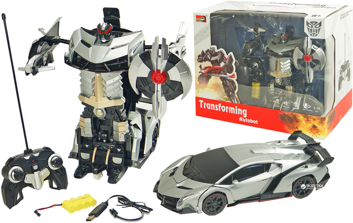 Робот-трансформер на р/к 1:14 Lamborghini Veneno Silver (2319X) (6953386305228) - зображення 1
