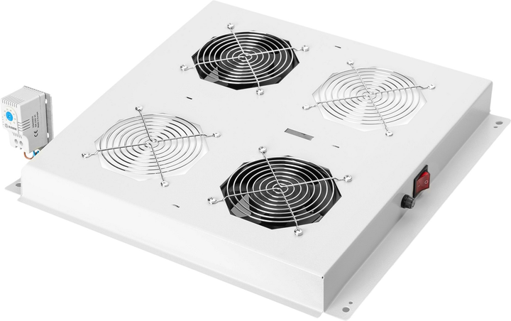 Стельовий блок охолодження для серверних шаф Digitus Unique & Varioflex-N 2 x Fans Grey (DN-19 FAN-2-N) - зображення 1