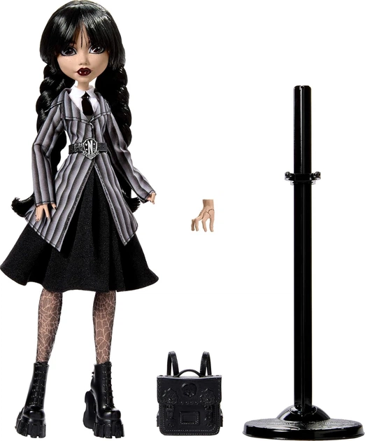 Кукла Монстер Хай Уэнздей Аддамс в школьной форме Monster High x Wednesday Addams Mattel Creations (HXJ04) - изображение 2