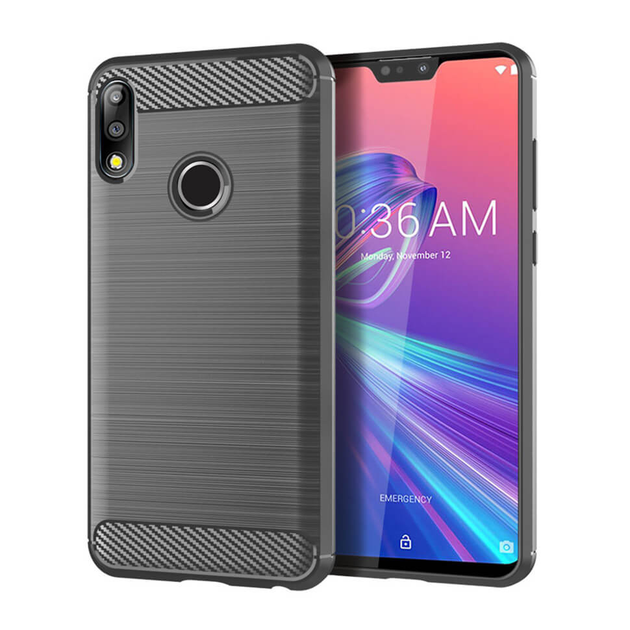 Чохол Lenuo Carbon Fiber для Asus ZenFone Max Pro M2 (ZB631KL) Gray ...