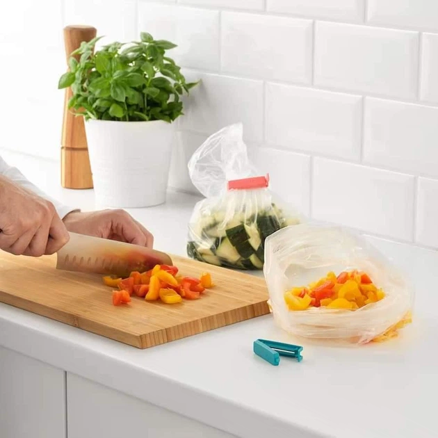 Клипсы зажимы для пакетов мешочков LIDL 10 шт. красные-синие (N1-00881) - изображение 3