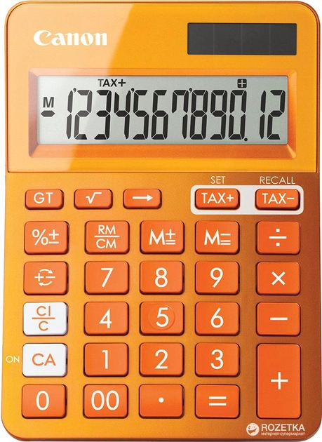 Калькулятор электронный Canon 12-разрядный LS-123K Orange (9490B004AA) - изображение 1