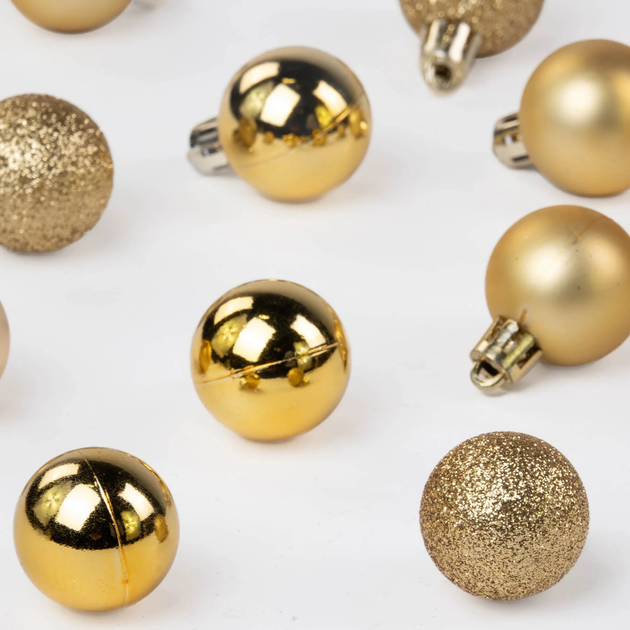 Zestaw bombek świątecznych Christmas Decoration 20 x 4 cm Złoto (8719202587593) - obraz 3