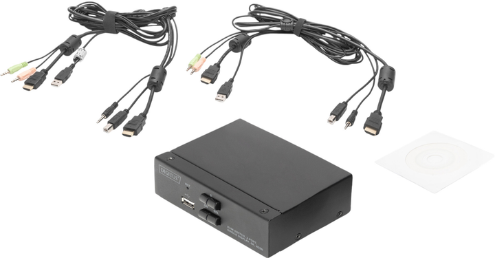 Przełącznik KVM Digitus 2 Port 4K HDMI Black (DS-12870) - obraz 5