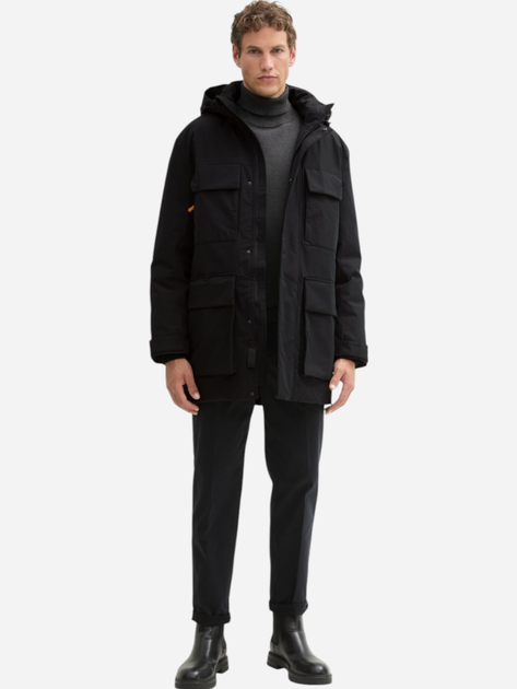 Kurtka parka męska zimowa Tom Tailor 1042268 2XL Czarna (4068127177544) - obraz 3