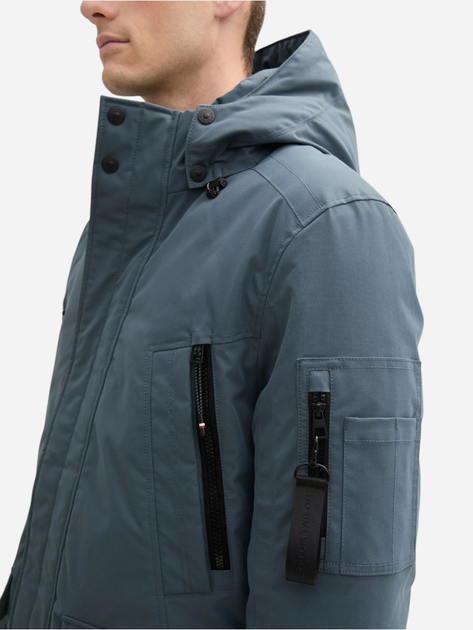 Kurtka parka męska z kapturem Tom Tailor 1042520 M Niebieska (4068127235961) - obraz 4