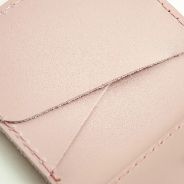 Именной мини кошелек с гравировкой на заказ, Powder, Malina Leather - изображение 8
