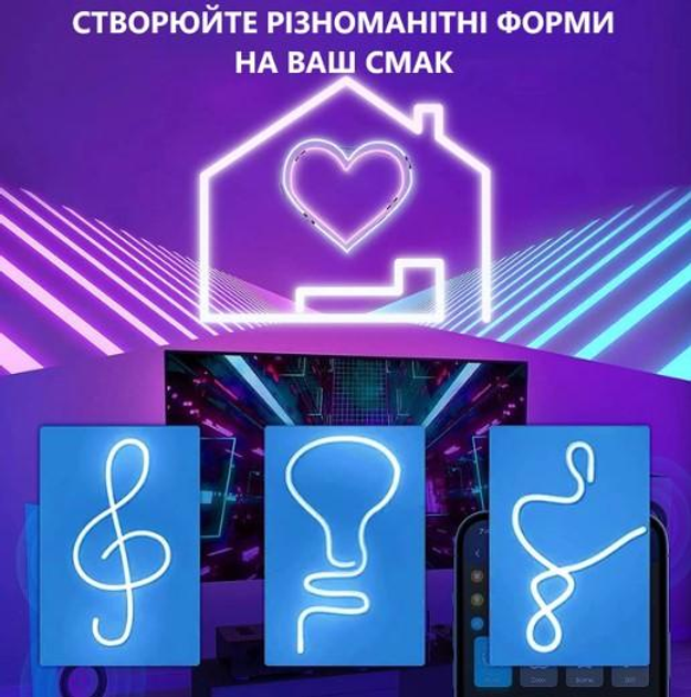RGB LED неон 5м гнучка світлодіодна стрічка в силіконі з пультом димером 220В водонепроникна IP65 підсвітка кімнати стелі фасаду декоративний неон LED стрічка для дому - зображення 6