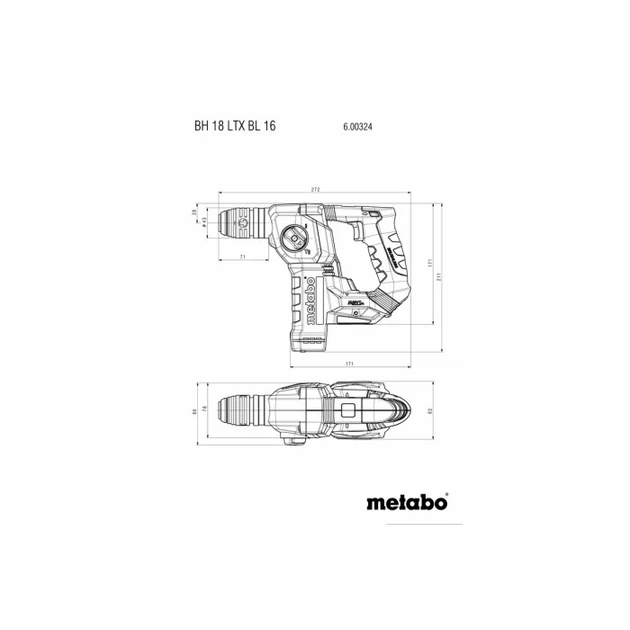 Аккумуляторный перфоратор Metabo BH 18 LTX BL 16 - Фото 6 Аккумуляторный перфоратор Metabo BH 18 LTX BL 16 - изображение 6