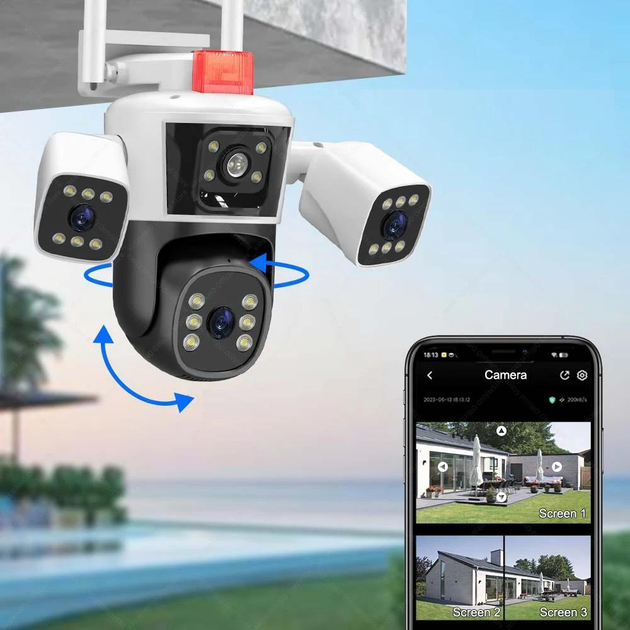 Камера 3 Camera Wifi 12 mp уличная 00957888 - изображение 2