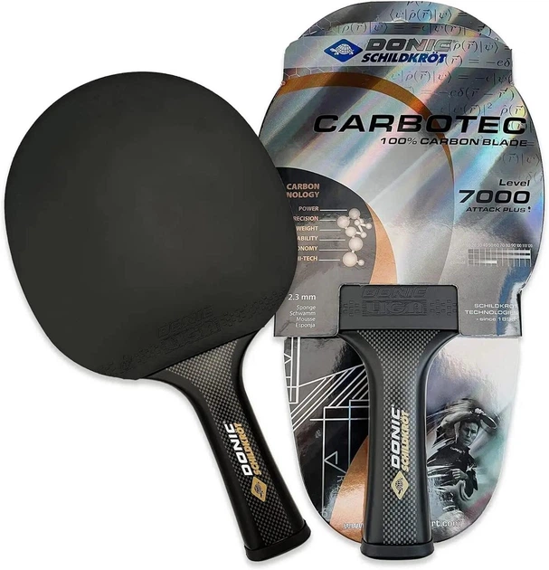 Набор ракетка для настольного тенниса Donic Carbotec 7000 with cover 758221 (Орригинал) - изображение 2