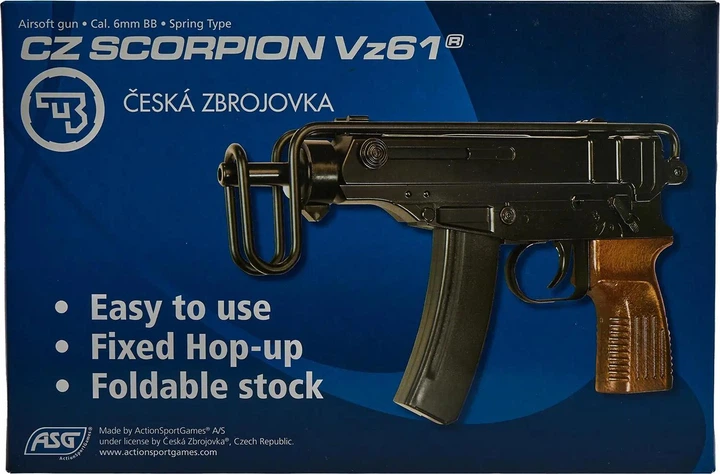 Пістолет-кулемет страйкбольний ASG CZ Scorpion Vz61 кал. 6 мм