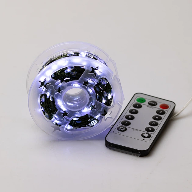 Гирлянда светодиодная GarlandoPro 500L50MGW Роса Нить на 500 LED зеленая 50 м 8 режимов Белый (127-107-500L50MGW) - Фото 1 Гирлянда светодиодная GarlandoPro 500L50MGW Роса Нить на 500 LED зеленая 50 м 8 режимов Белый (127-107-500L50MGW) - изображение 1