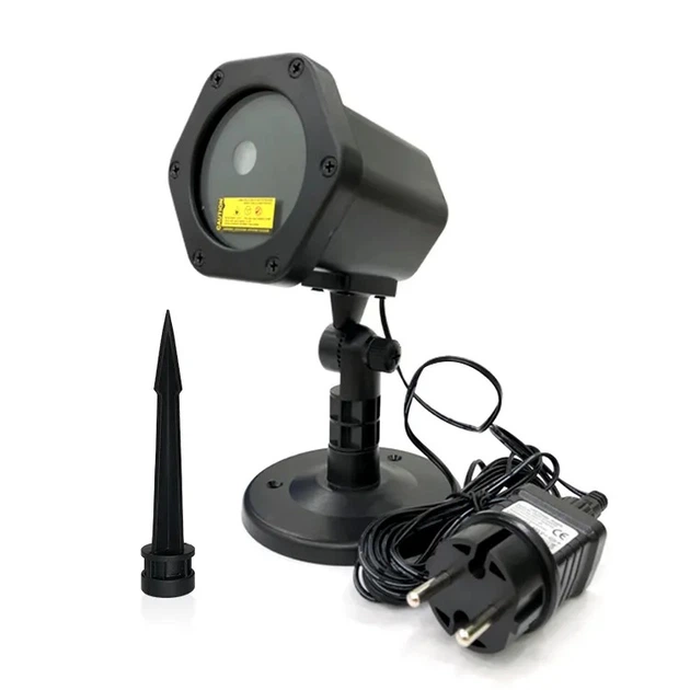 Рождественский лазерный проектор уличный GTM-RD-8006 RGB влагозащищенный с пультом Черный - изображение 7