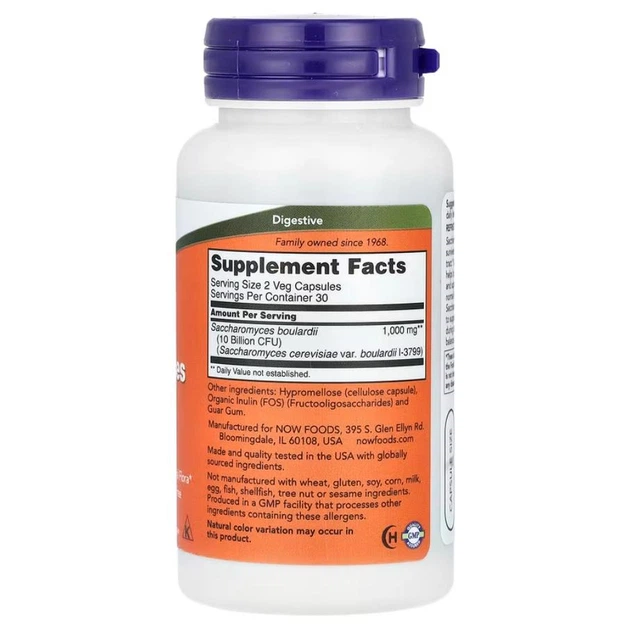 Пробіотик Now Foods Saccharomyces Boulardii 60 капсул - зображення 2