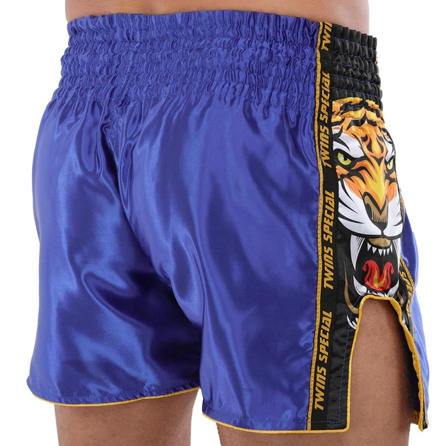 Шорты для тайского бокса и кикбоксинга Twins Special 9475 размер S (42-44) Blue - изображение 5