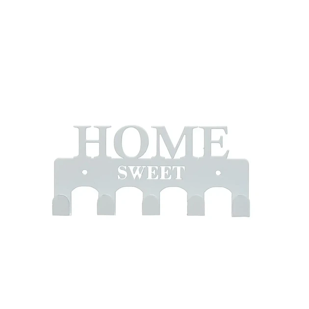 Ключниця настінна Sweet Home металева на 5 гачків 17 х 8 см Білий (KZ-36) - зображення 3