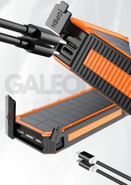 Powerbank Ibattery 888KW 25000 mAh, павербанк із сонячною панеллю, швидка зарядка та ліхтарик - Фото 9 Powerbank Ibattery 888KW 25000 mAh, павербанк із сонячною панеллю, швидка зарядка та ліхтарик - зображення 9