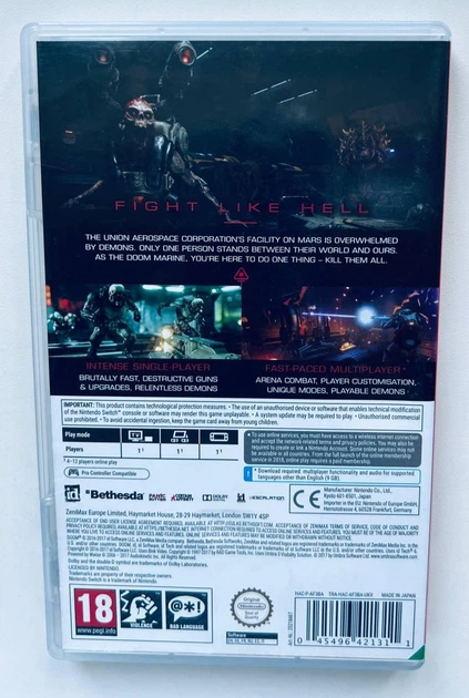 DOOM, російська версія - картридж для Nintendo Switch, Б/В - Фото 3 DOOM, російська версія - картридж для Nintendo Switch, Б/В - зображення 3