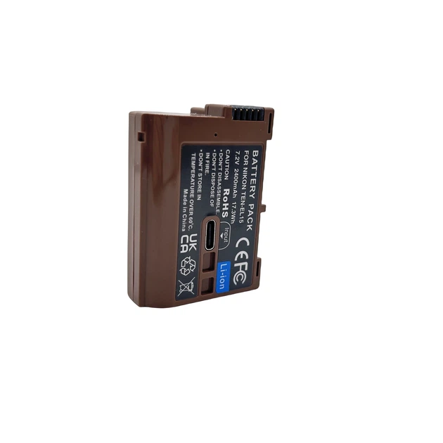 Акумулятор Censreal TEN-EL15 EN-EL15 EN-EL15A EN-EL15B EN-EL15C для камер Nikon з роз'ємом TYPE-C - Фото 5 Акумулятор Censreal TEN-EL15 EN-EL15 EN-EL15A EN-EL15B EN-EL15C для камер Nikon з роз'ємом TYPE-C - зображення 5