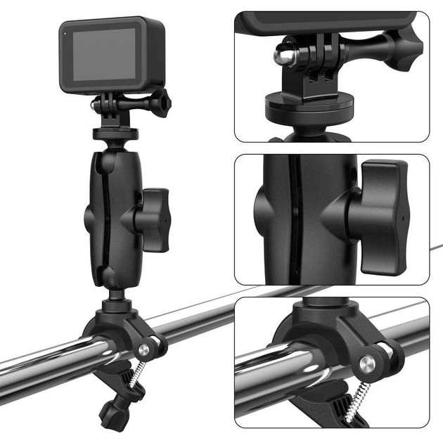 Крепление на руль мотоцикла велосипеда трубу для экшн камер Xiaomi YI SJCam GoPRO DJI - изображение 6