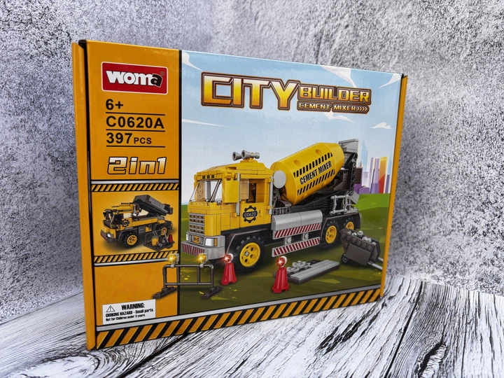 Конструктор Бетоносмеситель 2 в 1 Builder cement mixer развивающий WOMA 397 деталей - Фото 9 Конструктор Бетоносмеситель 2 в 1 Builder cement mixer развивающий WOMA 397 деталей - изображение 9