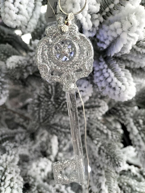 Новогодняя подвеска на елку Ключ 15 см (11619) - Фото 1 Новогодняя подвеска на елку Ключ 15 см (11619) - изображение 1