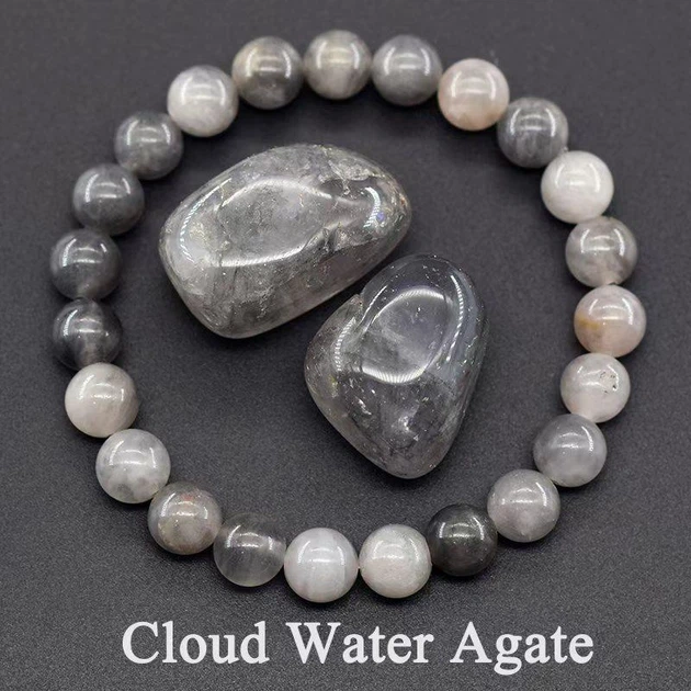 Браслет из натурального серого агата Claud Water Agate - изображение 2