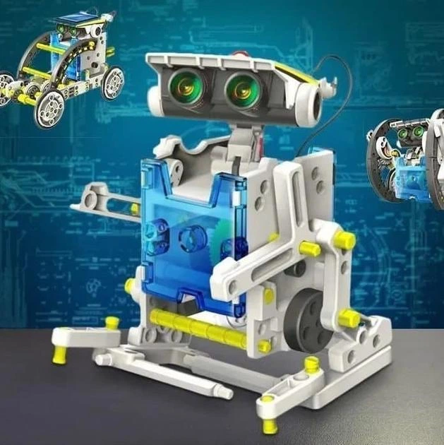 Дитячий розвиваючий конструктор робот на сонячній батареї Solar Robot 14в1, два рівні складності AND-1543 - Фото 1 Дитячий розвиваючий конструктор робот на сонячній батареї Solar Robot 14в1, два рівні складності AND-1543 - зображення 1