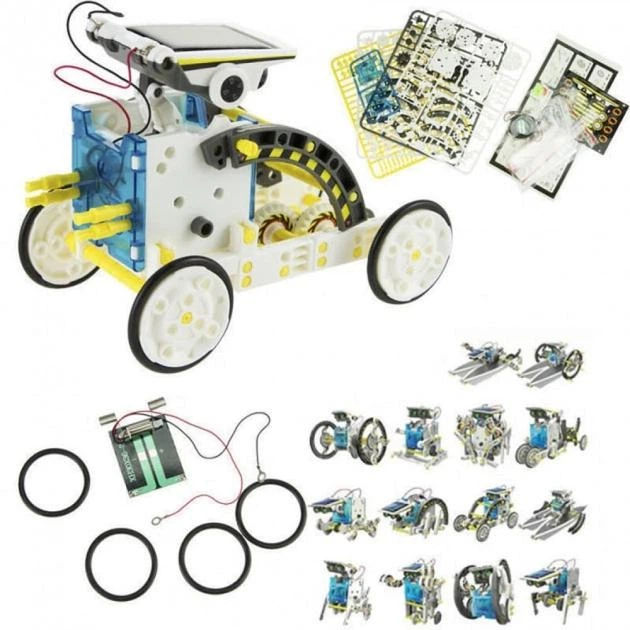 Дитячий розвиваючий конструктор робот на сонячній батареї Solar Robot 14в1, два рівні складності AND-1543 - Фото 4 Дитячий розвиваючий конструктор робот на сонячній батареї Solar Robot 14в1, два рівні складності AND-1543 - зображення 4