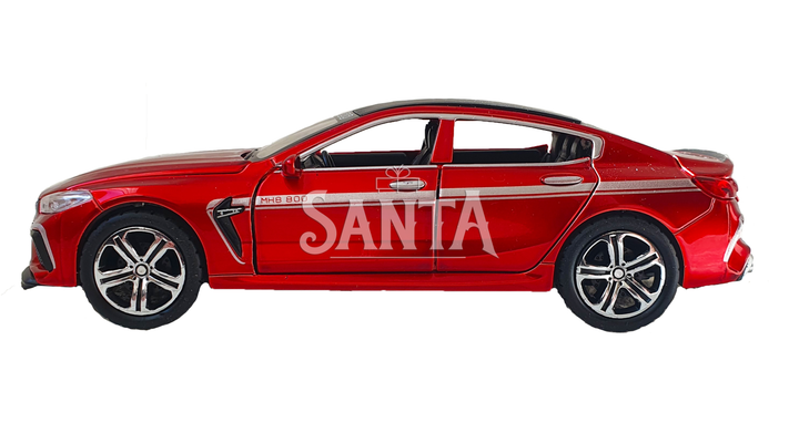 Игрушечная машинка металлическая BMW Manhart MH8 800 АвтоЕксперт БМВ, красный, звук, свет, иннерция, откр. двери, капот, багажник, 15*7*5 см (TK-3054) - изображение 2