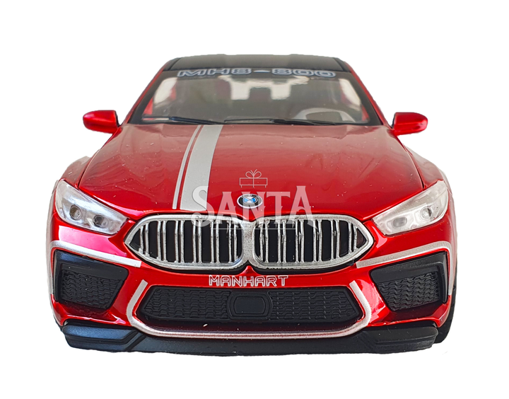 Игрушечная машинка металлическая BMW Manhart MH8 800 АвтоЕксперт БМВ, красный, звук, свет, иннерция, откр. двери, капот, багажник, 15*7*5 см (TK-3054) - изображение 4