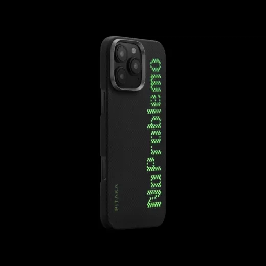 Карбоновый светящийся чехол Pitaka x Aries Tactile Woven Case NoProblemo для iPhone 16 Pro Max (KI1601NOP) - Фото 2 Карбоновый светящийся чехол Pitaka x Aries Tactile Woven Case NoProblemo для iPhone 16 Pro Max (KI1601NOP) - изображение 2