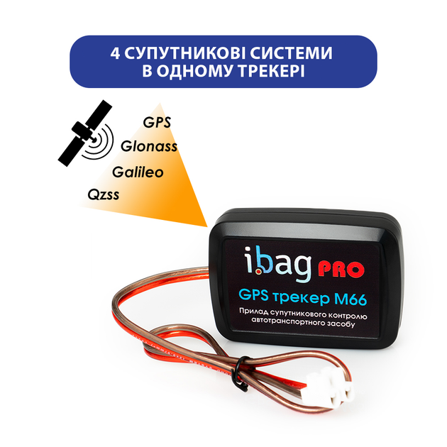 Автомобiльний 4G GPS трекер Ibag "М66 PRO" + WIFI detect. Блокування палива, оповіщення відк. дверей + внутр. АКБ 1100 mah. + Sim-карта в подарунок. - зображення 4